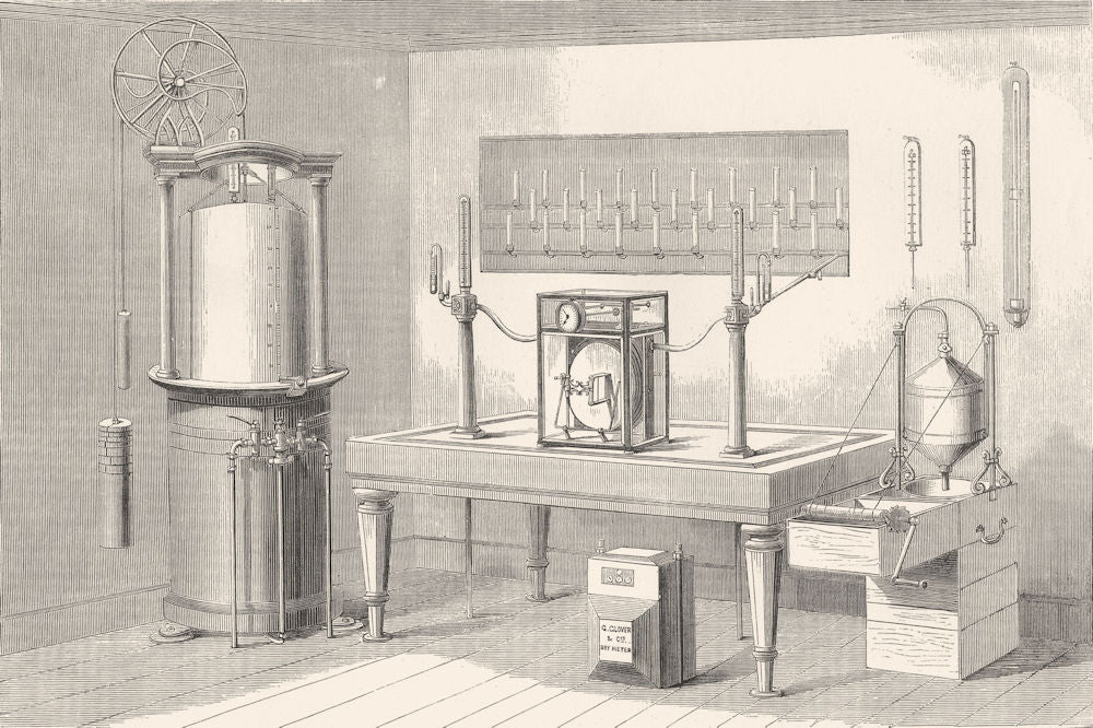 ENGINEERING. Gas Standards 1880 old antique vintage print picture